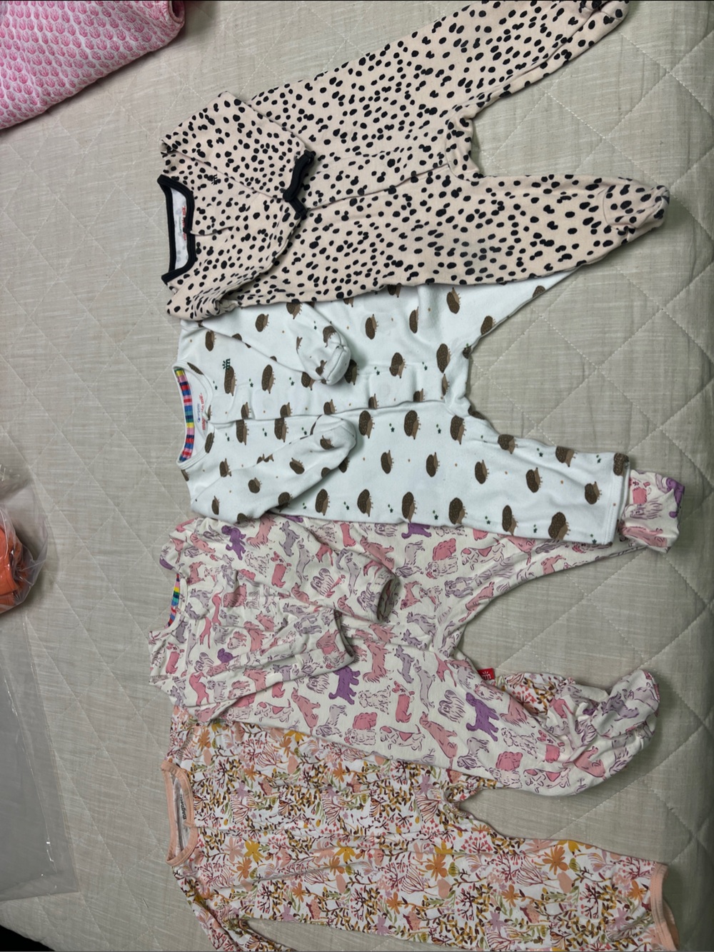 Magnetic Me Pink Spot & Patterned Baby One-Pieces